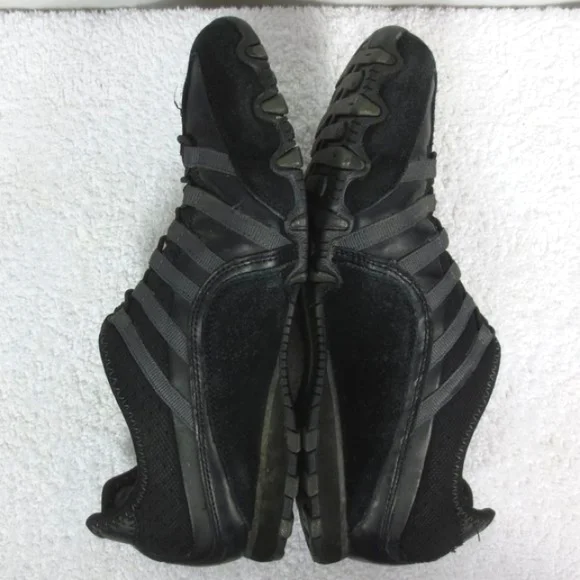 Skechers Shoes Black Striped Leather Textile Slip-ins Casual Sneakers Size 8.5 - Picture 4 of 10